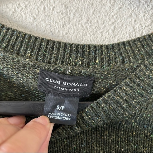 Club Monaco Women’s Wool Silk Blend Knit Dress Sz Small Green Holiday Fall Party - Picture 5 of 11